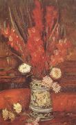 Vase with Red Gladioli (nn04) Vincent Van Gogh